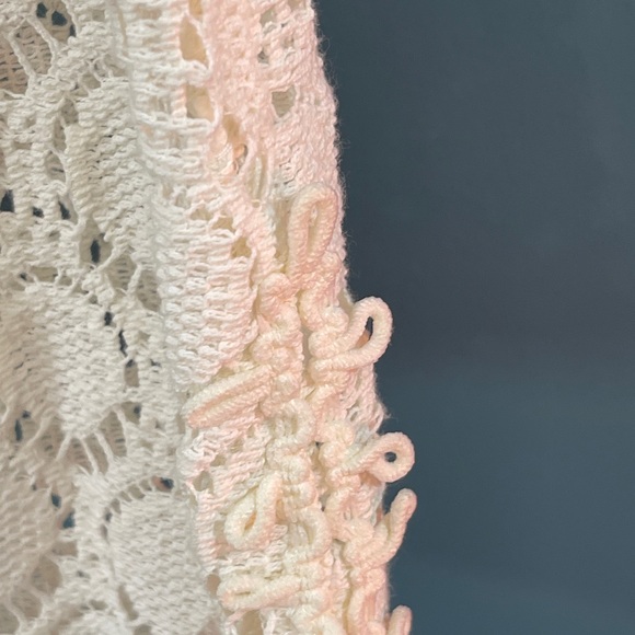 Trina Turk Dress Size 6 Crochet Ivory Long Sleeve Swim Cover Up - Picture 7 of 8